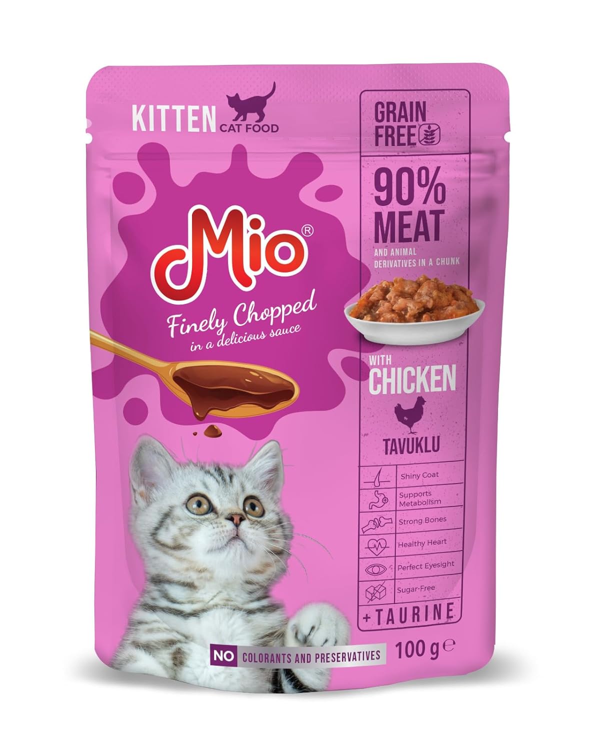 Mio Pouches, Yavru, Tavuklu 100 Gr x 24 adet