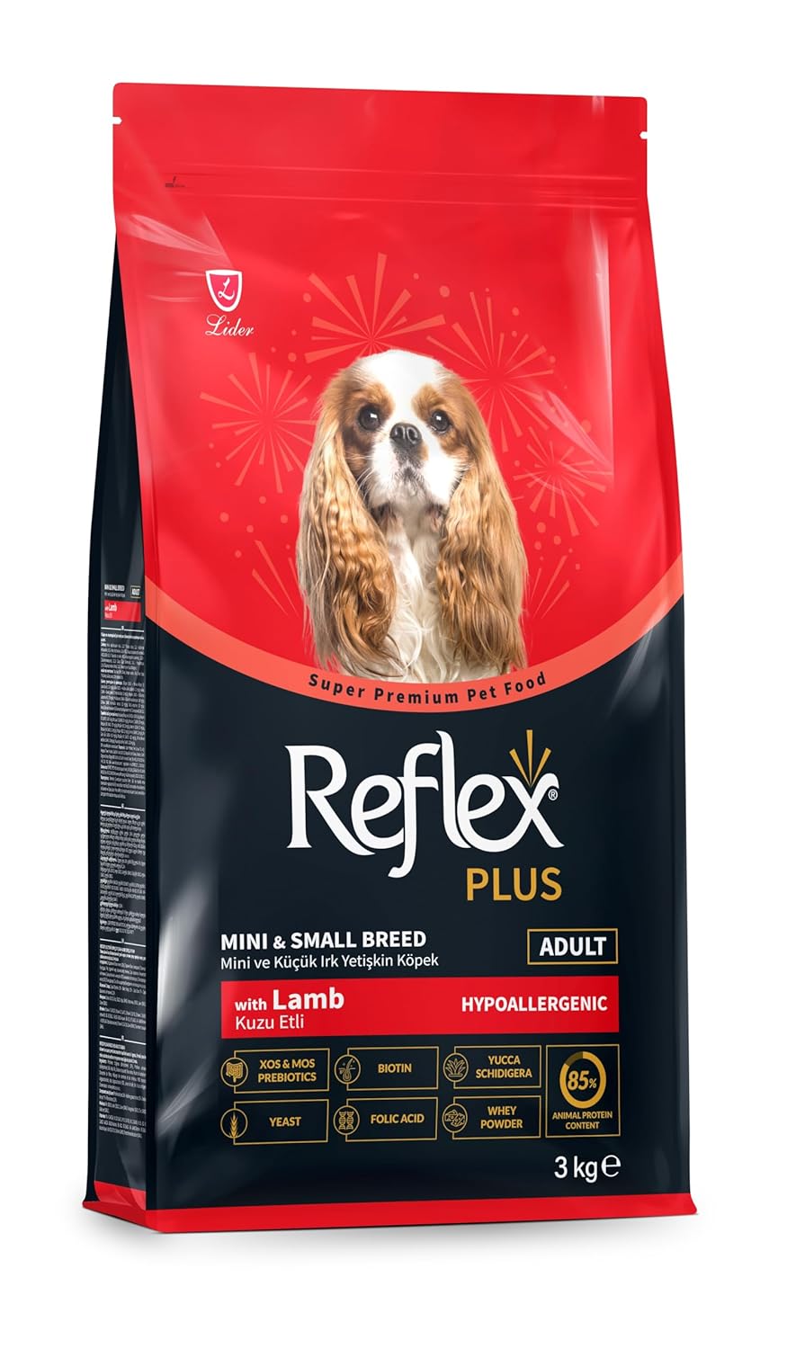 REFLEX PLUS Kuzu Etli Mini ve Küçük Irk Yetişkin Köpek Maması 3 KG