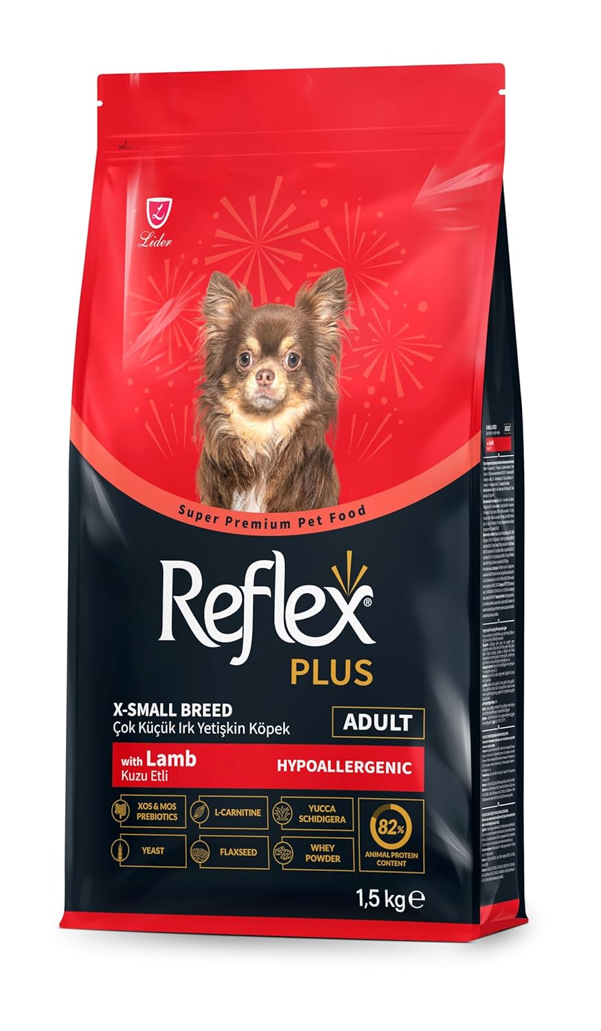 REFLEX PLUS Kuzu Etli Küçük Irk Yetişkin Köpek Maması 1.5 KG
