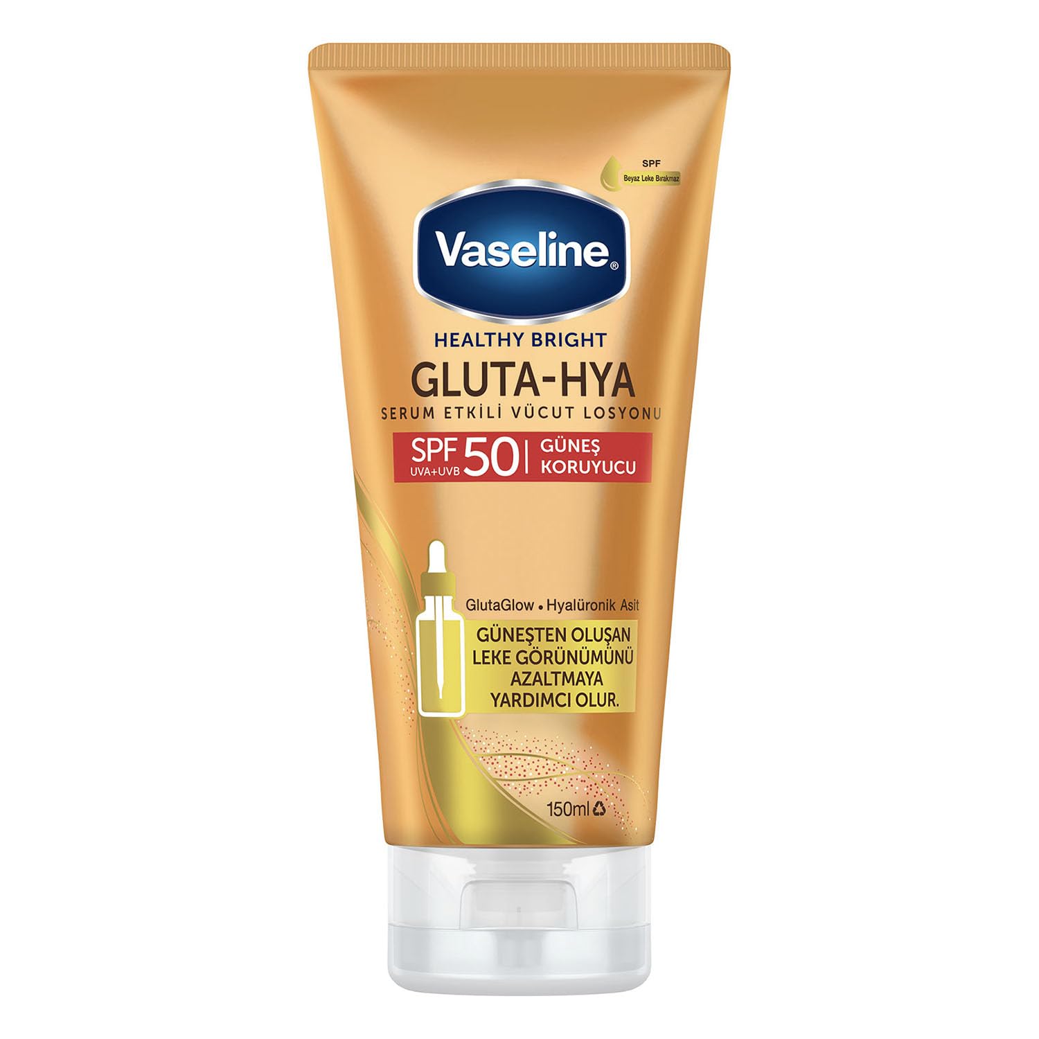Vaseline Gluta-Hya Serum Etkili Vücut Losyonu Güneş Koruyucu 150 Mililitre