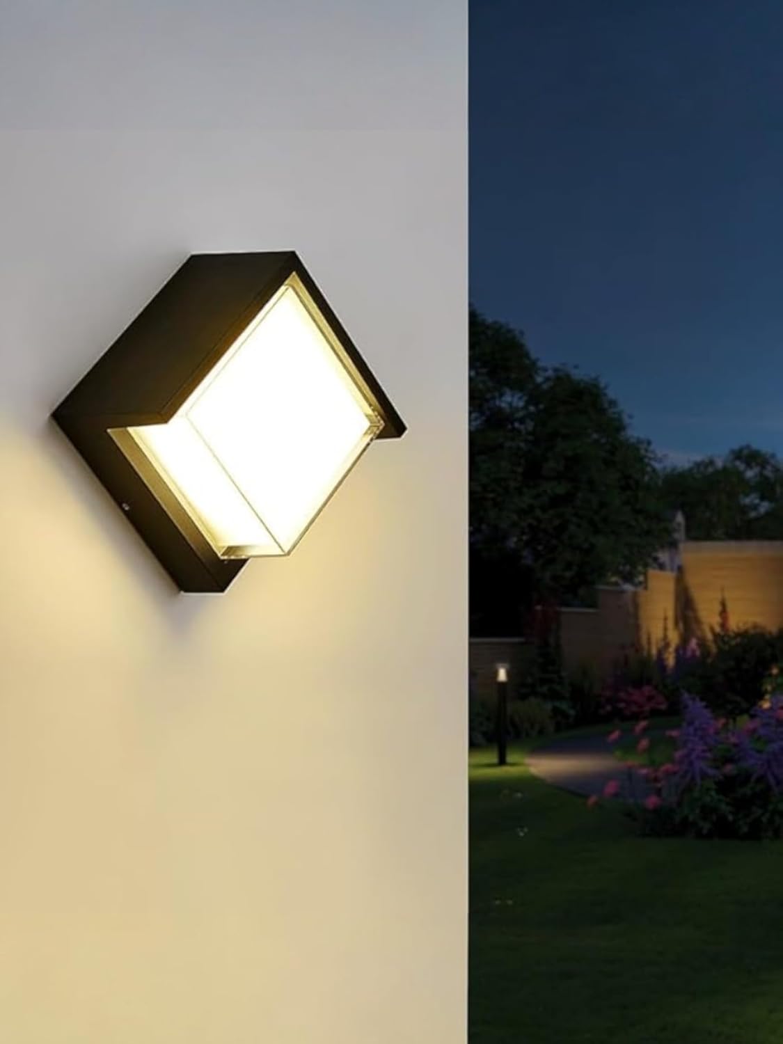 Ucuz Geldi Modern LED Duvar Aplik, 15W, 1500 Lümen, 3200k, Gün Işığı, IP44, Siyah, Modern Tasarım Led Aplik İç ve Dış Mekan Duvar Lambası Cata Dominik Gün Işığı Bahçe Duvar Apliği