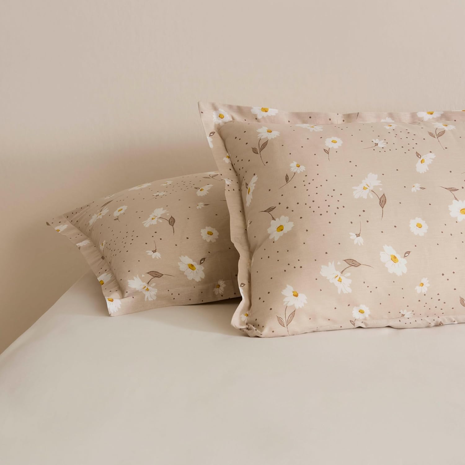 Karaca Home Daisy Bej 2'li Yastık Kılıfı Bej 50x70