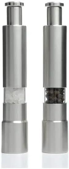 Orret Home 2'li Çelik Manuel Basmalı Karabiber ve Tuz Değirmeni Seti – Baharat Değirmeni, Paslanmaz Çelik, Ergonomik Tasarım, Dayanıklı Öğütücü Mekanizma