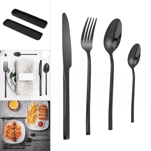 Valkyrie Çantalı Yolculuk Çatal Kaşık Bıçak Seti Kişiye Özel 1. Sınıf Paslanmaz Çelik Ofis Okul Kamp Restaurant C3404