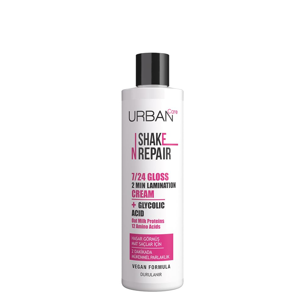 Urban Care Shake N Repair 7/24 Glikolik Asit İçeren Gloss Laminasyon Parlaklık Etkili Bakım Kremi, 200 Mililitre, Vegan