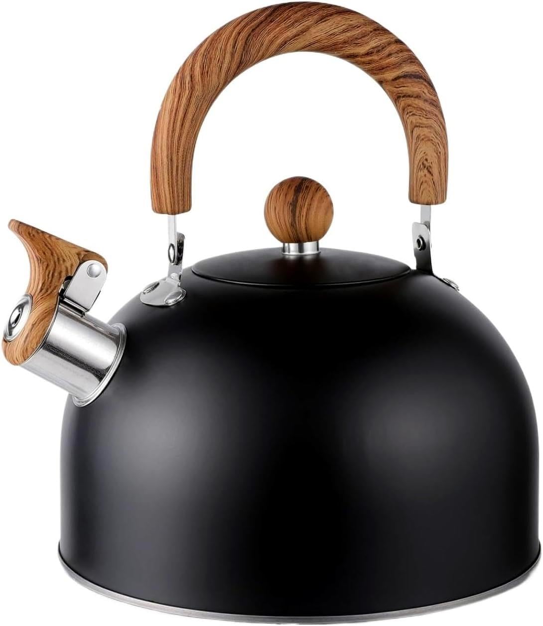 Valkyrie 3L Düdüklü Kettle Su Isıtıcı Çaydanlık Paslanmaz Çelik Yüksek Islıklı Siyah