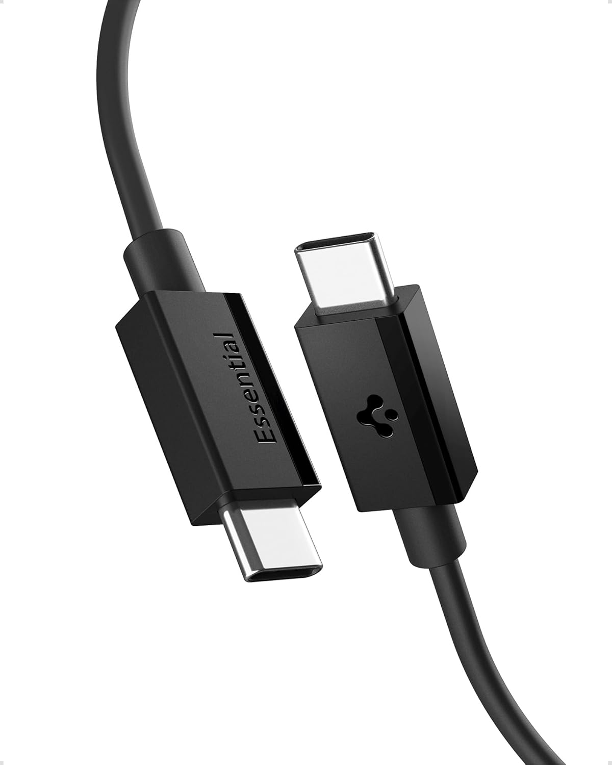 Spigen USB-C to USB-C 1 Metre Kablo 60W Güç/PPS 2.0 Desteği Super Hızlı Şarj / 480 Mbps Data Aktarım Hızı Type-C Ekstra Dayanıklı Black - ACA08718