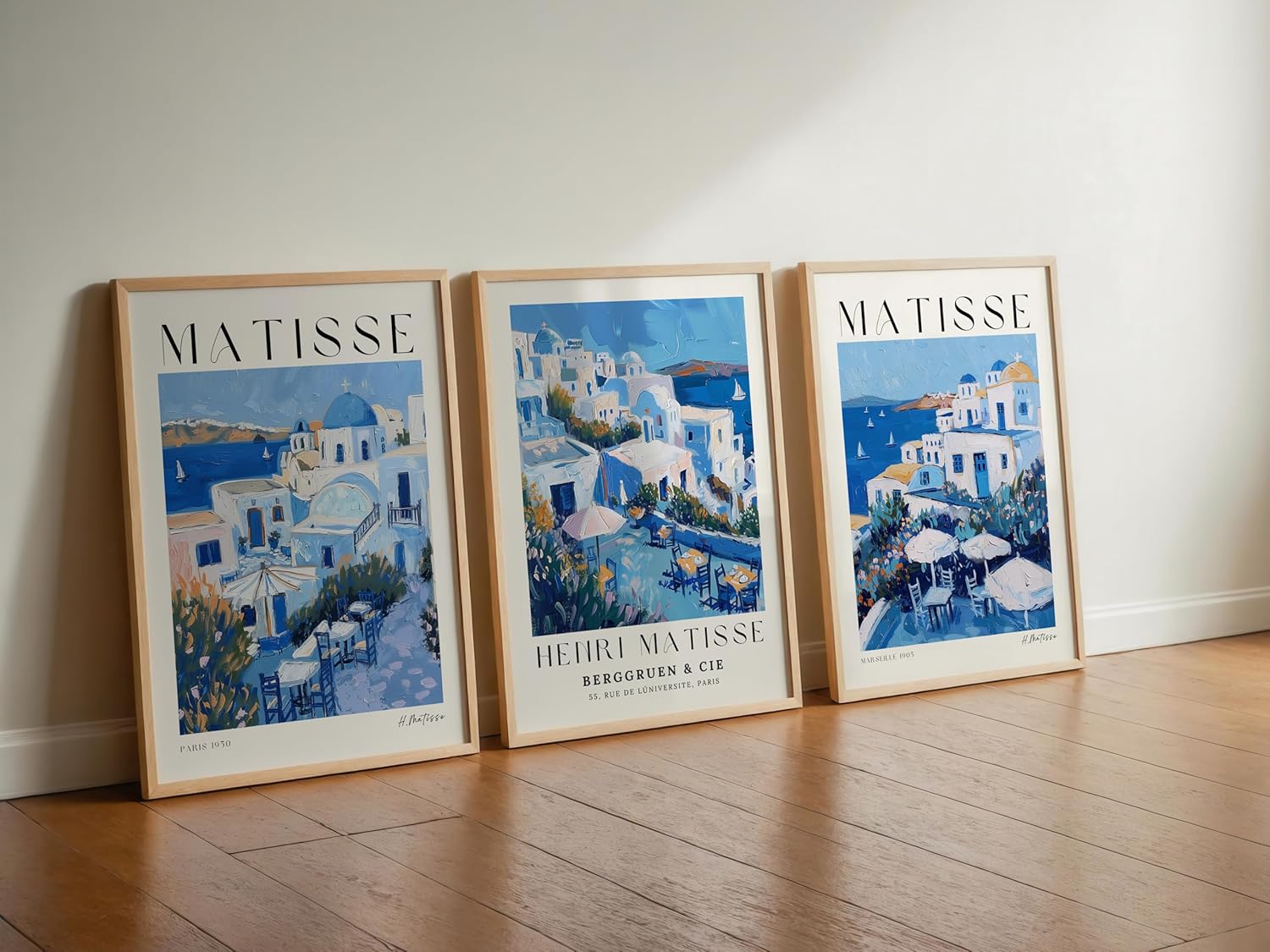 Matisse 3'lü Çerçevesiz Poster, Modern Dekoratif Çerçevesiz Poster, Tablo (3Matisse3, 50 x 70)