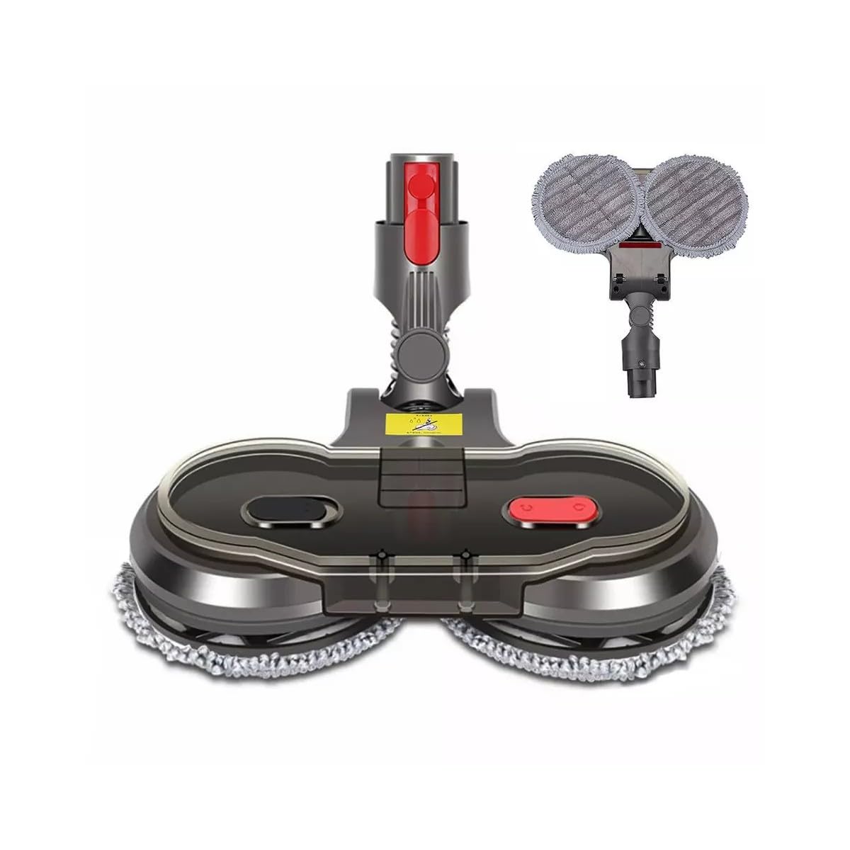 Popüler Elektrikli Çift Döner Paspas Başlığı Dyson V7 V8 V10 V11 V15 Serisi için, Mikrofiber Pedli