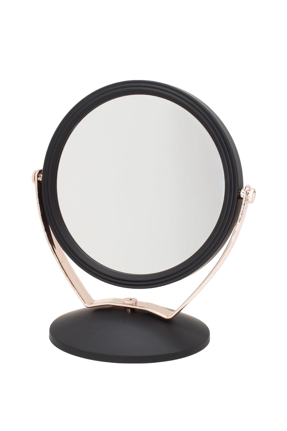 Efe Mark Süet PVC Serisi 3x Büyüteçli Çift Taraflı Ayarlanabilir Eğimli Masa Üstü Makyaj Aynası 18x18 CM Yuvarlak
