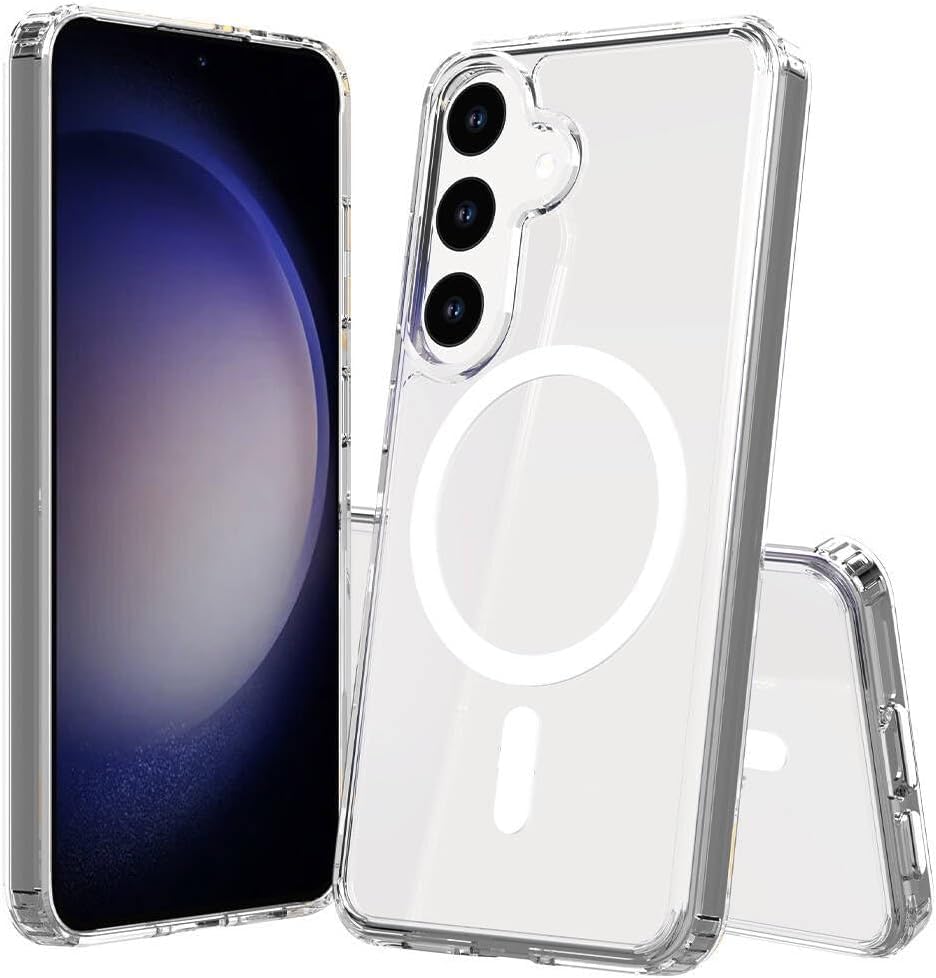 MADNOVA Telefon Kılıfı Samsung Galaxy S23 FE ile Uyumlu Şeffaf Kamera Korumalı Magsafe Uyumlu Telefo
