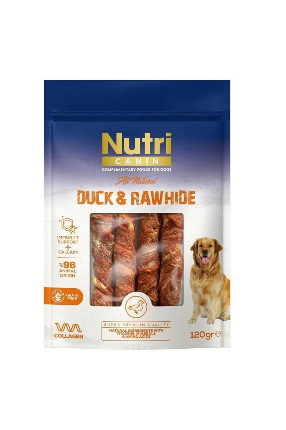 Nutri Canin Rawhide Ördek Eti Sargılı Kemik Köpek Ödülü 120 Gr