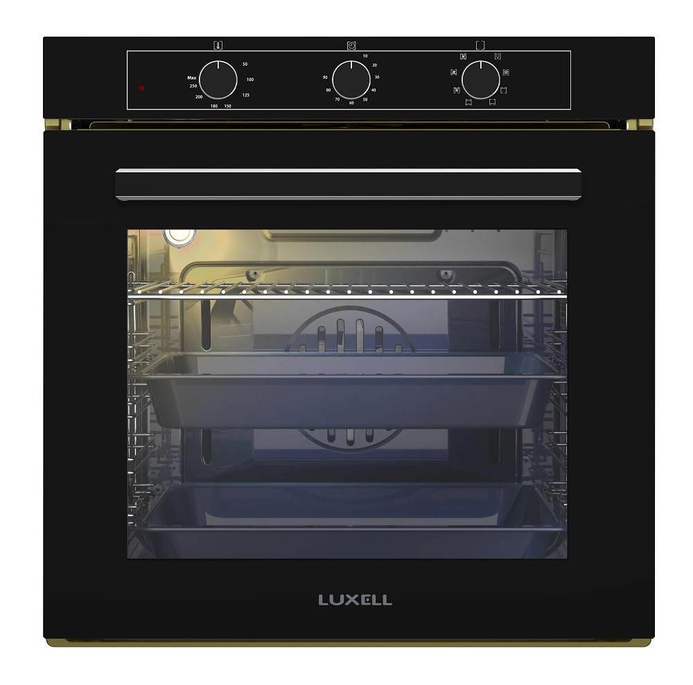 Luxell A68-SF3 88 lt Süper Kristal Siyah Ankastre Fırın