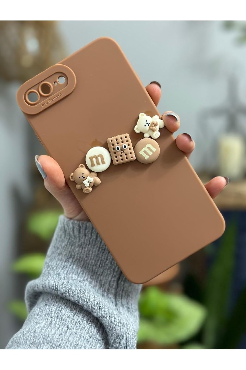 Go Aksesuar Iphone 7 Plus Ve 8 Plus ile Uyumlu Bisküvi Tasarım Kılıf