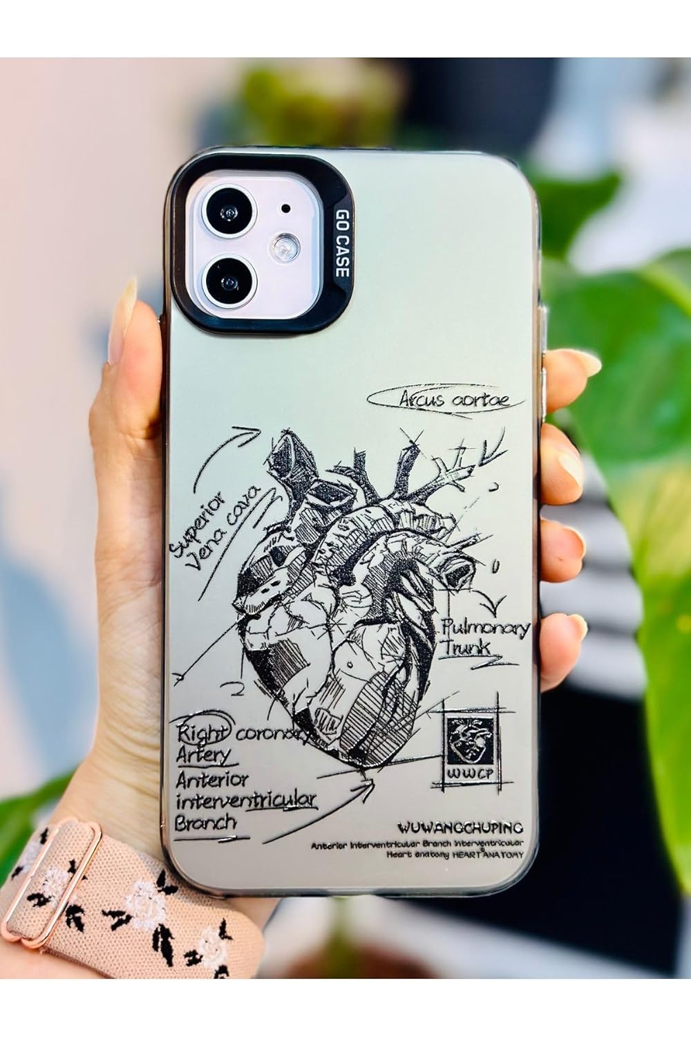 Go Aksesuar Iphone 11 ile Uyumlu (12 Görünümlü) KÖŞELİ Parmak İzi Bırakmaz Baskılı Metalik ELECTRO Silikon Kılıf