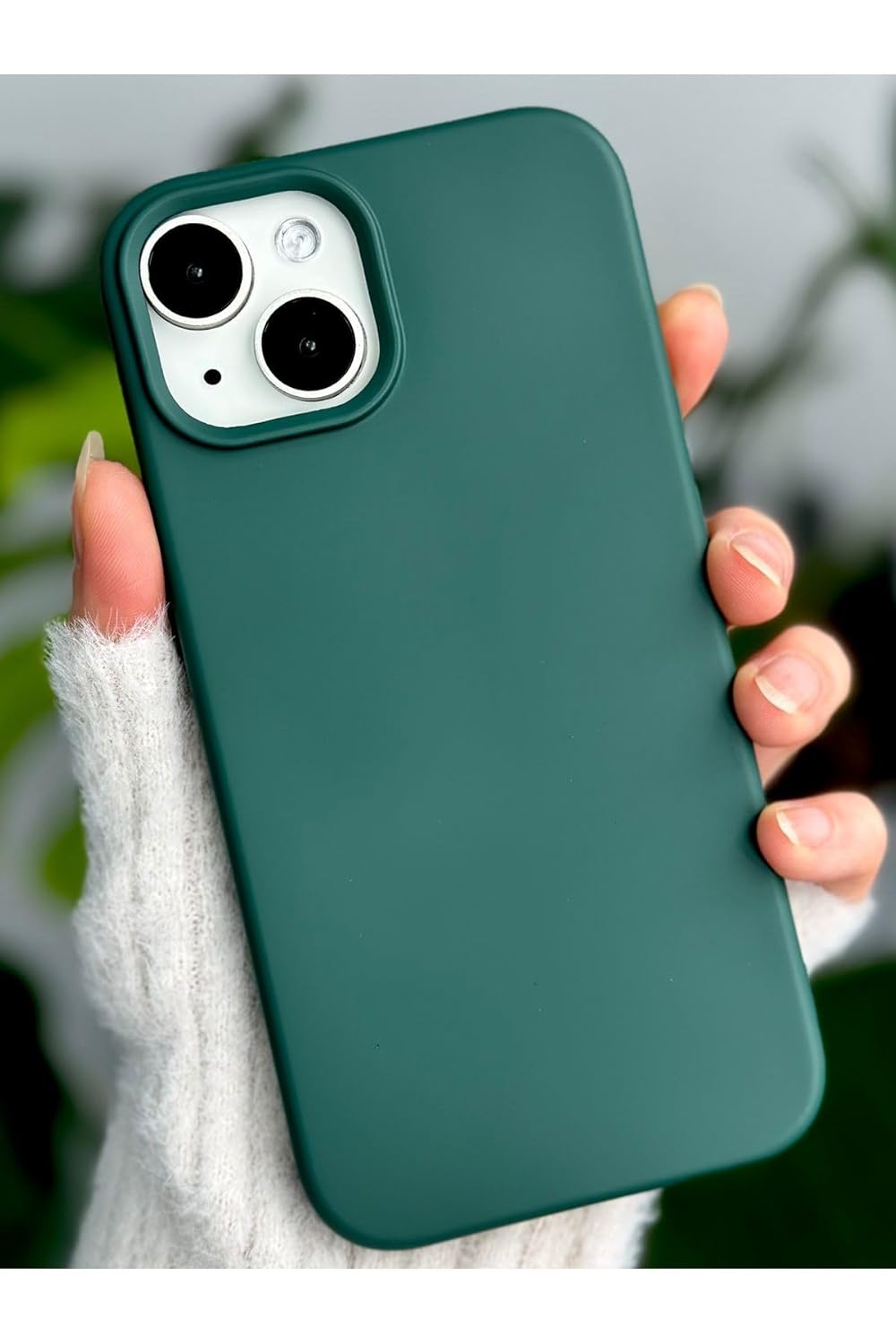 Go Aksesuar Iphone 13-14 - 15 ile Uyumlu Içi Kadife Leke Tutmaz Sıvı Silikon Lansman Kılıf