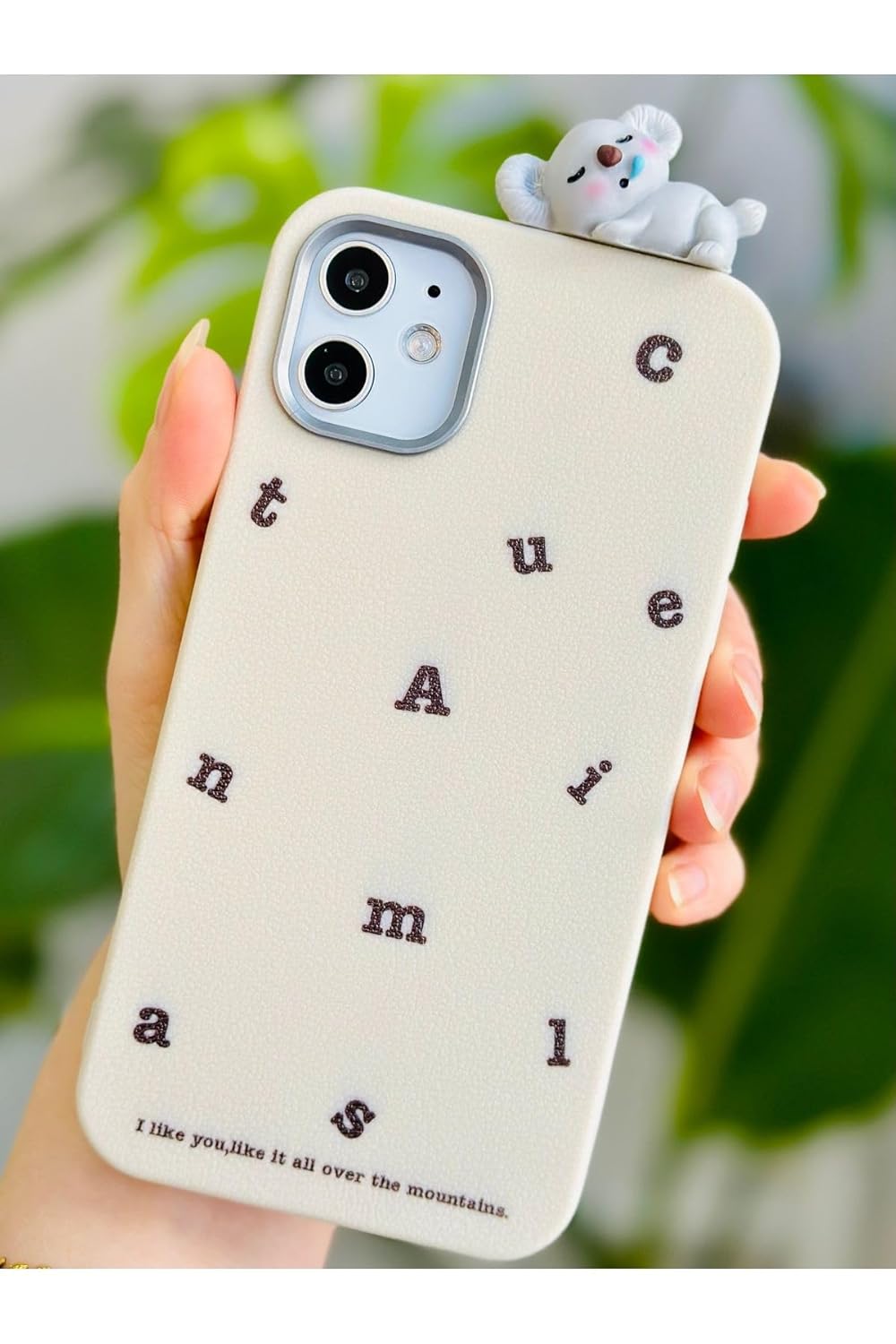 Go Aksesuar Iphone 12 ve 12 Pro ile Uyumlu Koala Tasarım Oyuncaklı Esnek Silikon Kılıf