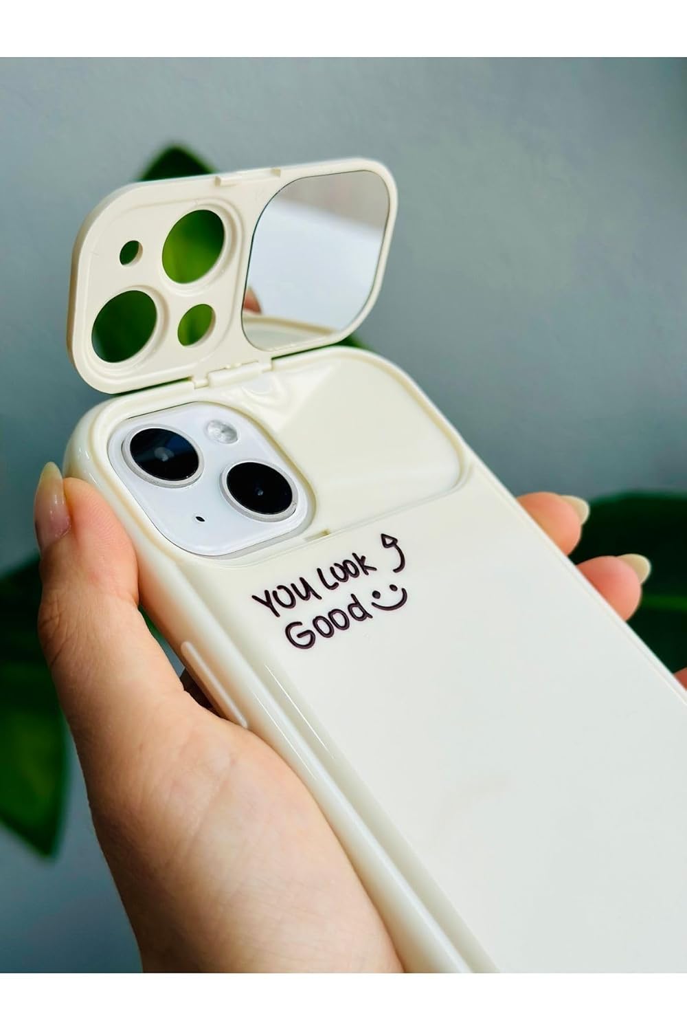 Go Aksesuar Iphone 13-14 ile Uyumlu Aynalı Model Silikon Kılıf