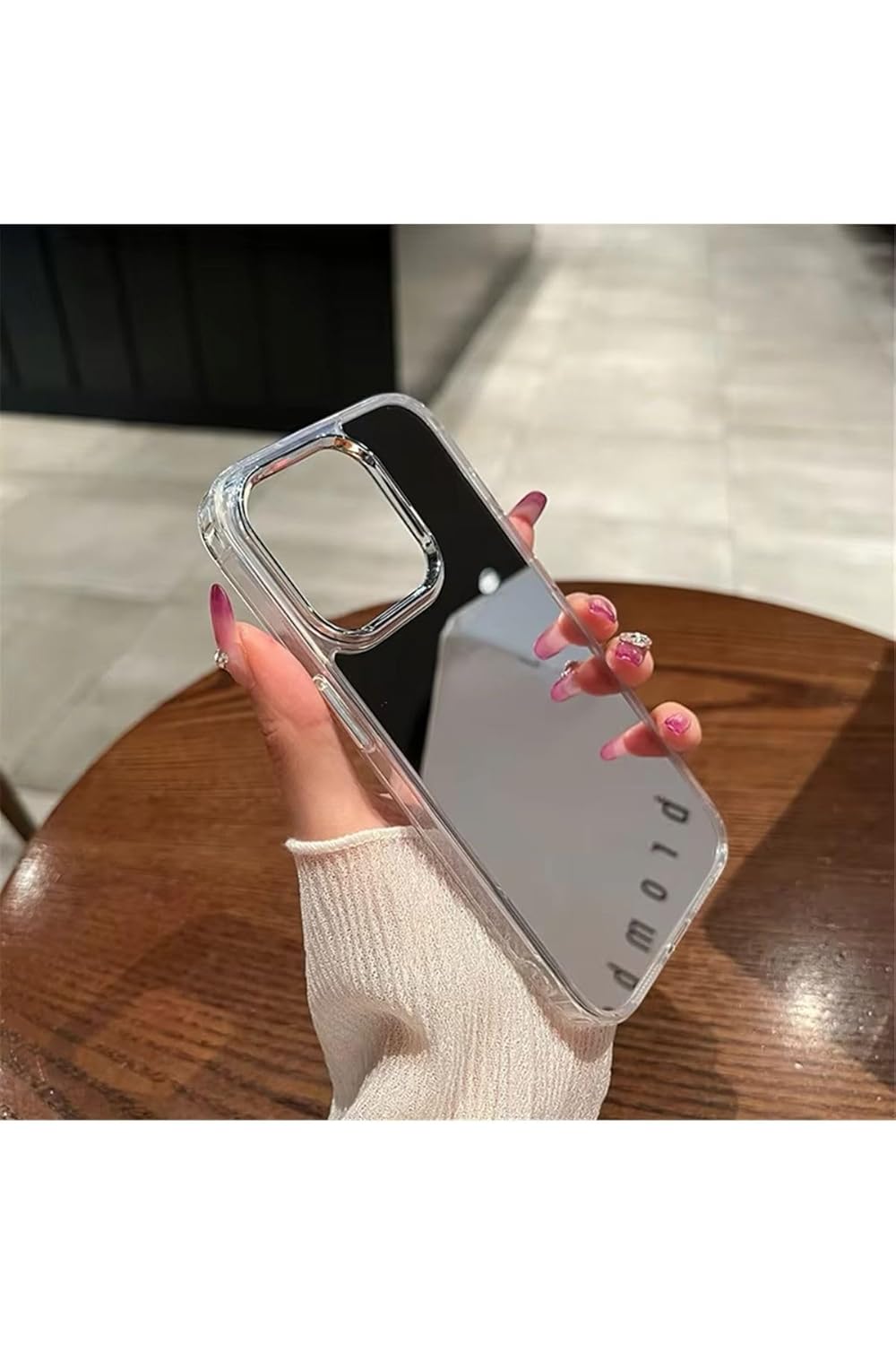 Go Aksesuar Iphone 13-14 - 15 ile Uyumlu Aynalı Model Silikon Kılıf