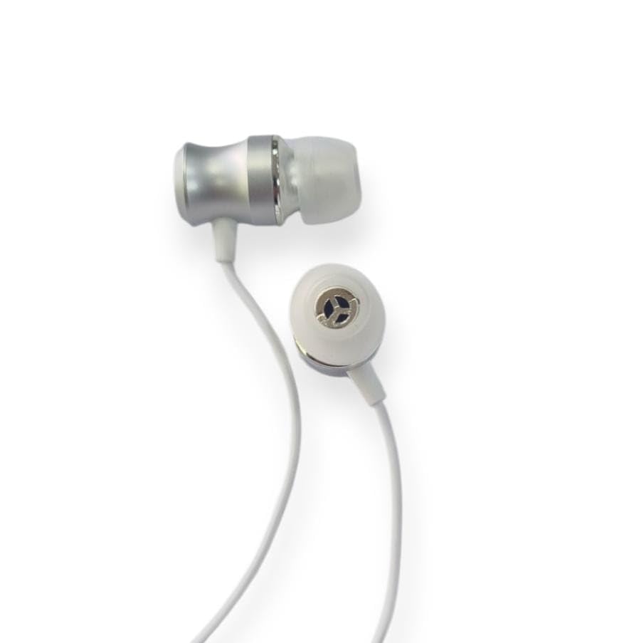 HEARTZ ÇOK SAĞLAM METAL UÇLU KULAK İÇİ METAL JACK LI ÇİVİ JACK KABLOLU MİKROFONLU TELEFON KULAKLIĞI - TAM BİR FİYAT PERFORMANS ÜRÜNÜ HARİKA KAMPANYA FİYAT !!!!!!! (İNCİ BEYAZ 52)