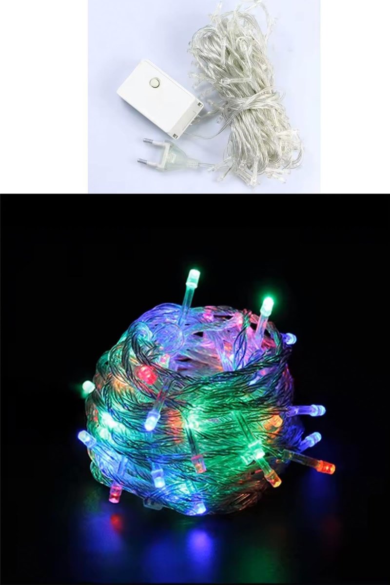 Dekoratif Led Işık Dizeleri (100 Ledli RGB Fişli)