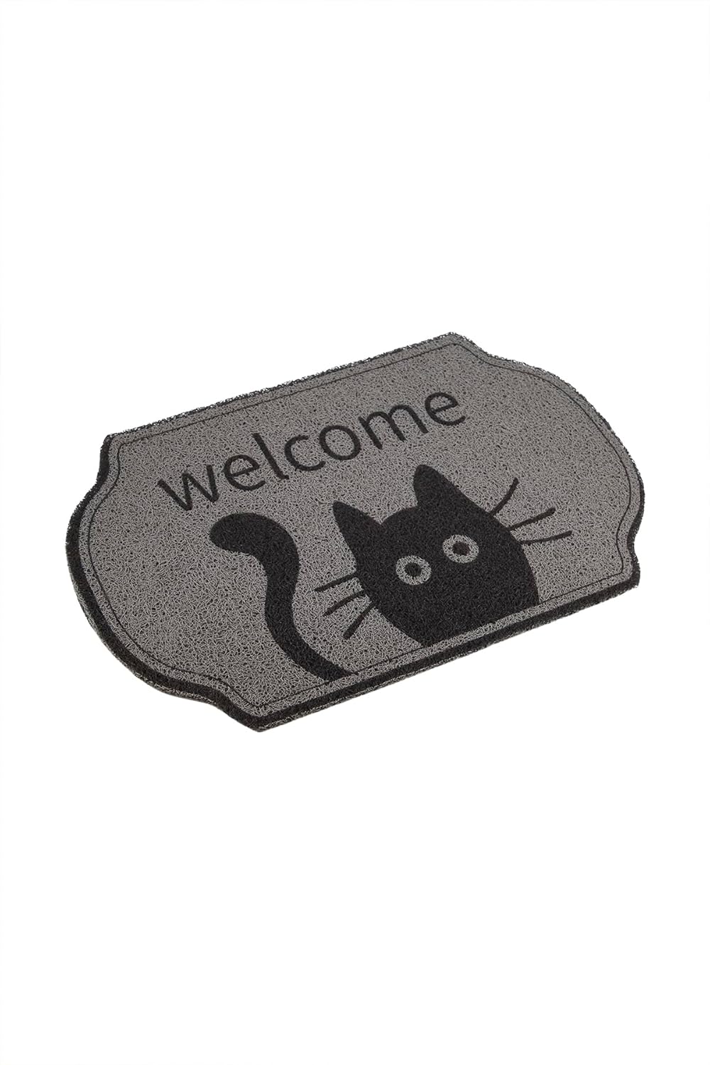 Efe Mark Premium Serisi Dekoratif Kapı önü Paspas 61 x 40 cm, Kedi Desenli