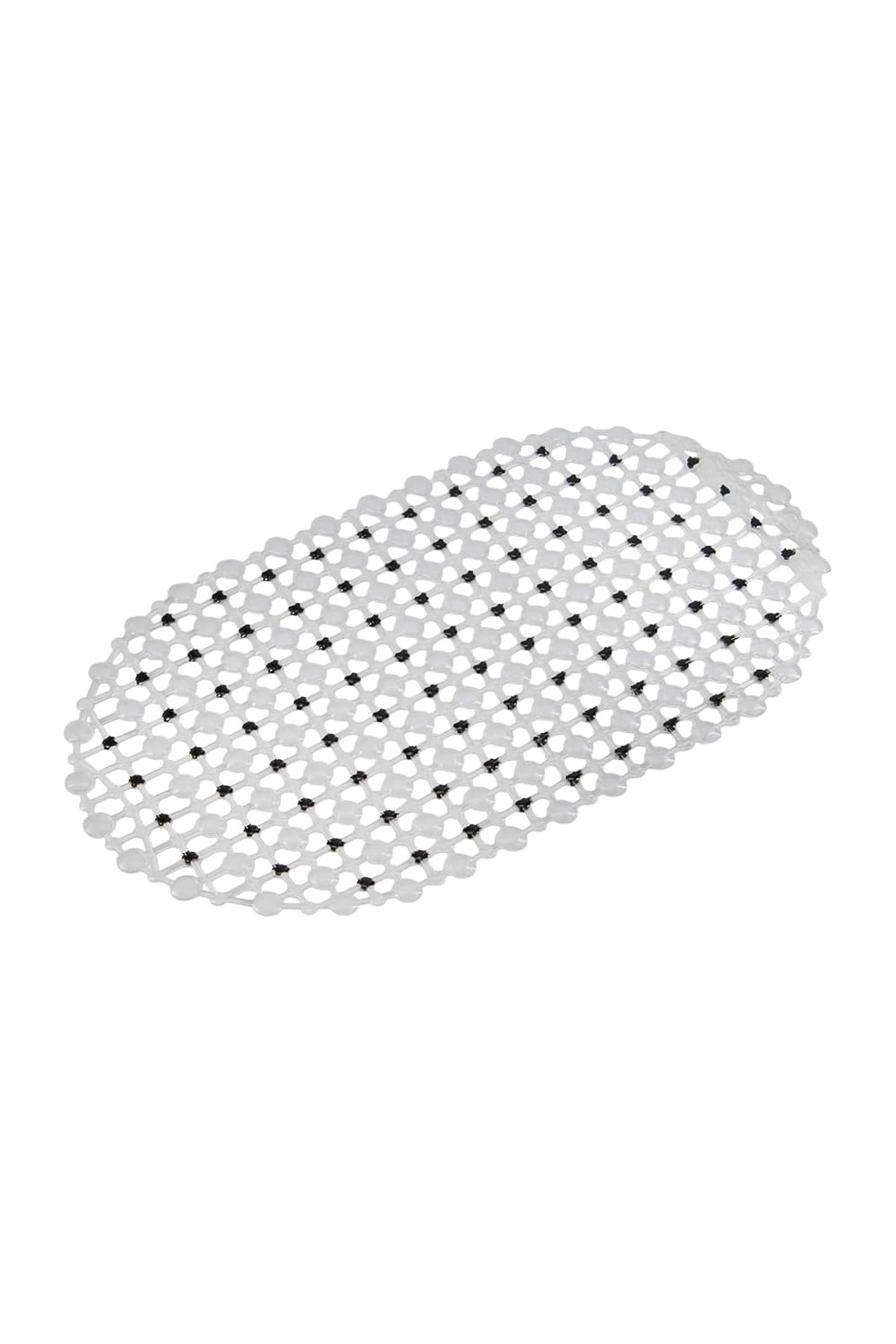 Efe Mark Eko Serisi Banyo - Küvet İçi Kaydırmaz Vantuzlu Oluklu Oval Paspas 63 x 34 cm, Siyah