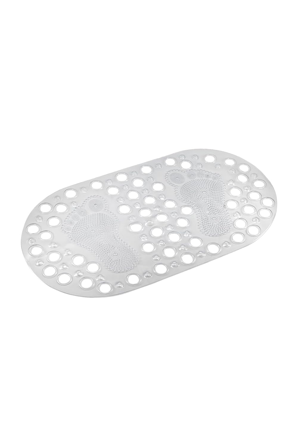 Efe Mark Premium Serisi Banyo - Küvet İçi Kaydırmaz Vantuzlu Ayak Desenli Paspas 66,5 x 36,5 cm, Beyaz