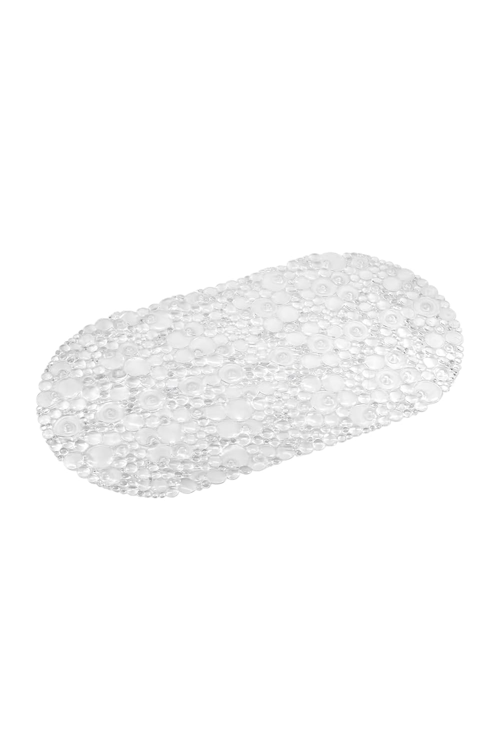 Efe Mark Premium Serisi Banyo - Küvet İçi Kaydırmaz Vantuzlu Yuvarlak Desenli Paspas 62 x 32 cm, Şeffaf