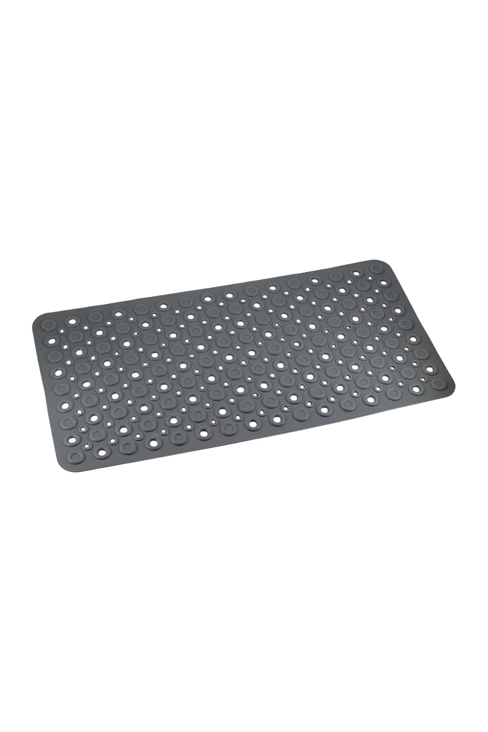 Efe Mark Premium Serisi Banyo - Küvet İçi Kaydırmaz Vantuzlu Oluklu Desenli Diktördgen Paspas 67,5 x 34,5 cm, Gri
