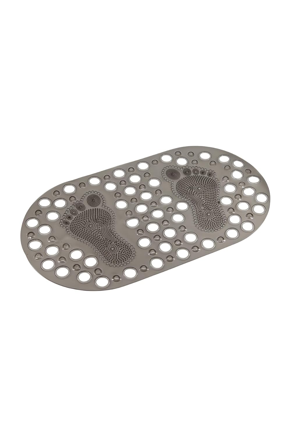 Efe Mark Premium Serisi Banyo - Küvet İçi Kaydırmaz Vantuzlu Ayak Desenli Paspas 66,5 x 36,5 cm, Siyah
