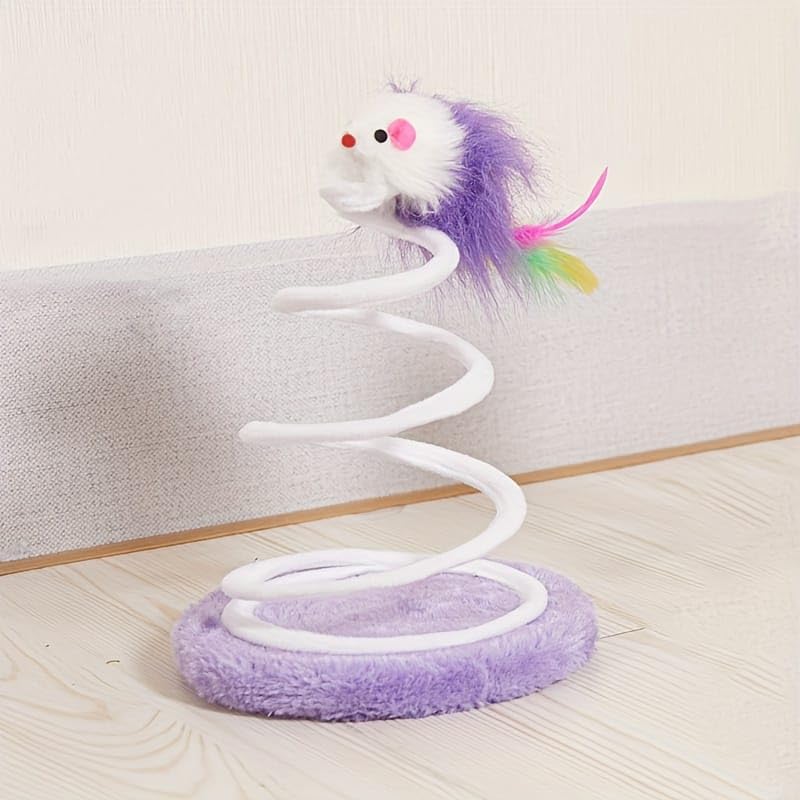 TİNEKE Yaylı Fareli Çember Hacı Yatmaz Kedi Oyuncağı 23x14 Cm 1 adet