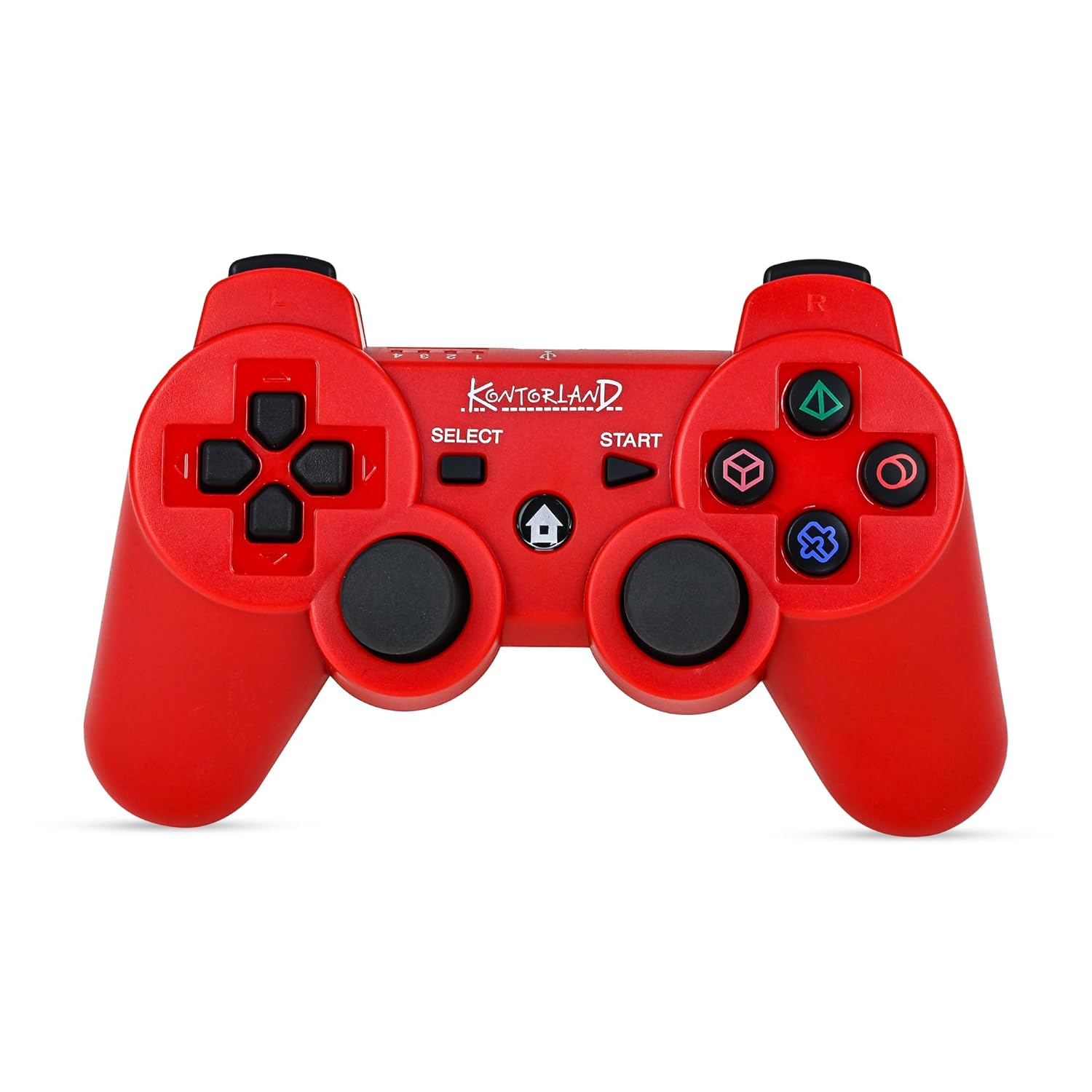 Kontorland P3G - PS3/PC Uyumlu Titreşimli Kablosuz Oyun Kolu GamePad (Kırmızı)