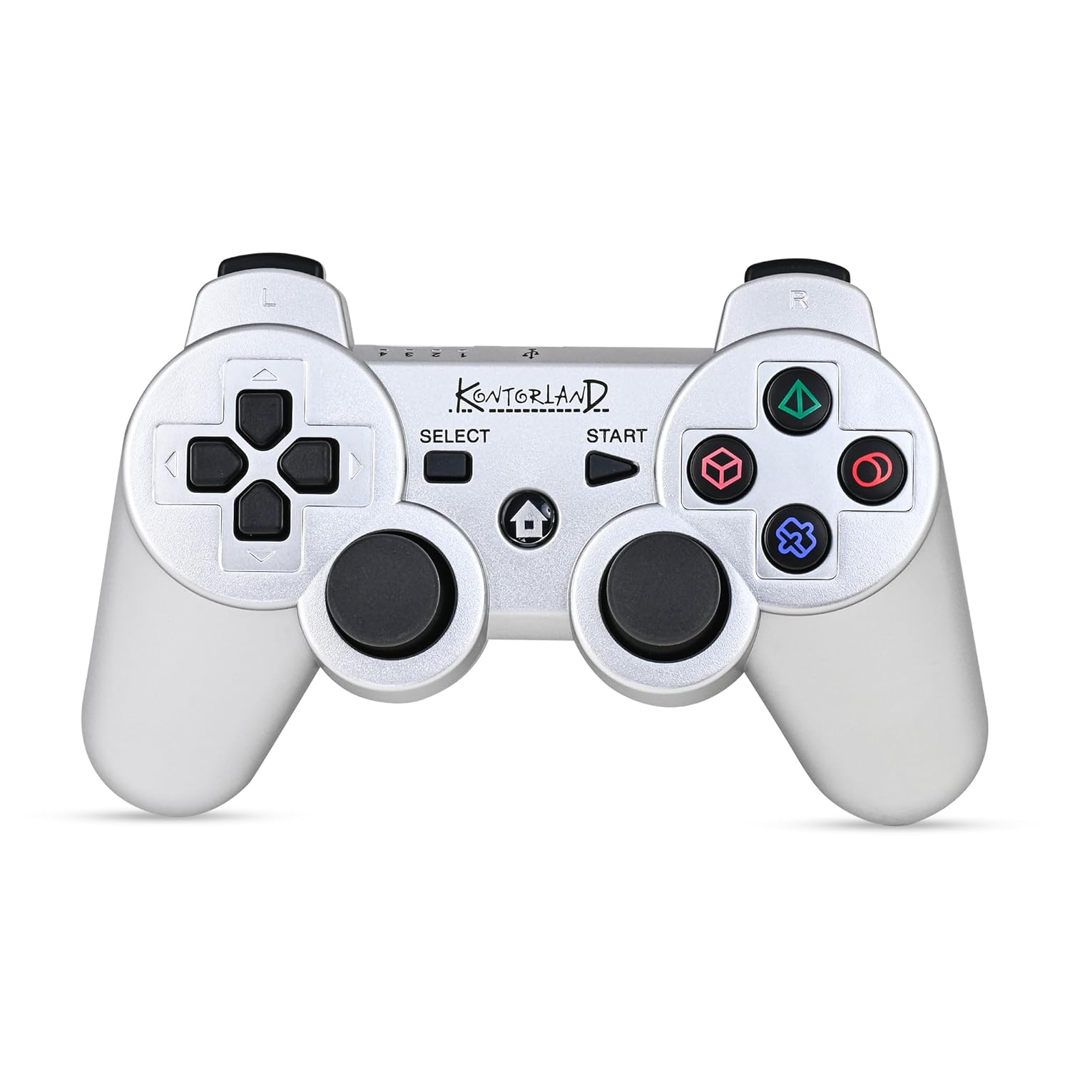 Kontorland P3G - PS3/PC Uyumlu Titreşimli Kablosuz Oyun Kolu GamePad (Gümüş)