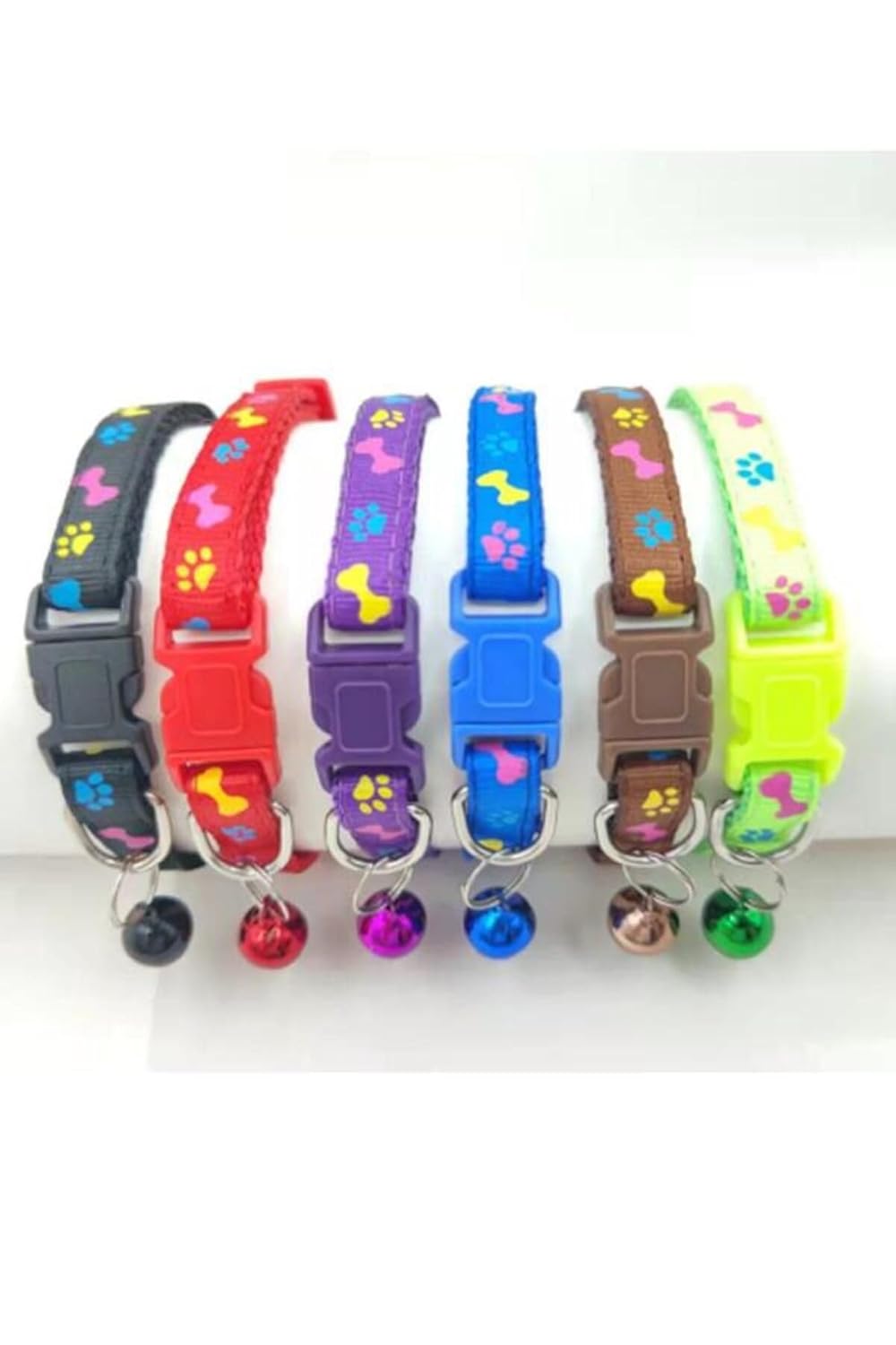 Glipet Pati Desenli Zilli Kedi Boyun Tasması 19x1 Cm Mor