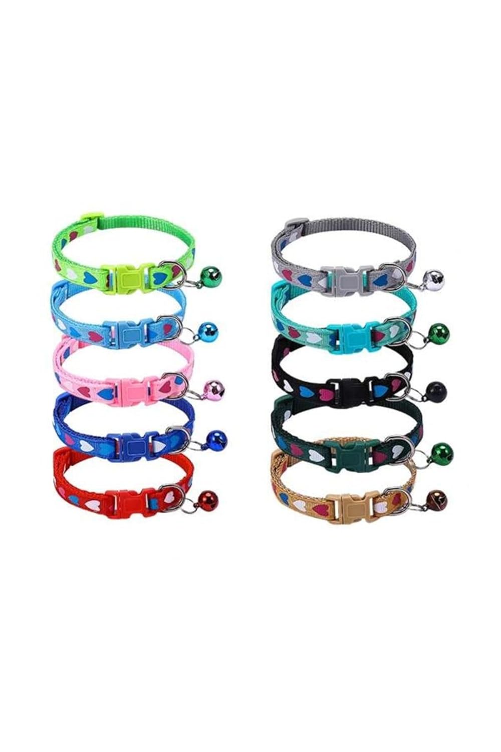 Glipet Kalp Desenli Zilli Dokuma Kedi Boyun Tasmas 19x1 Cm Lacivert