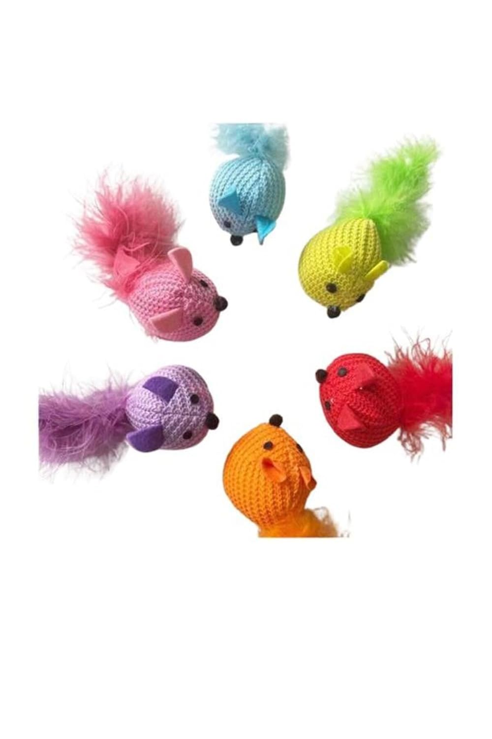 Glipet Örme Kumaş Tüylü Fare Kedi Oyuncağı 5 Cm