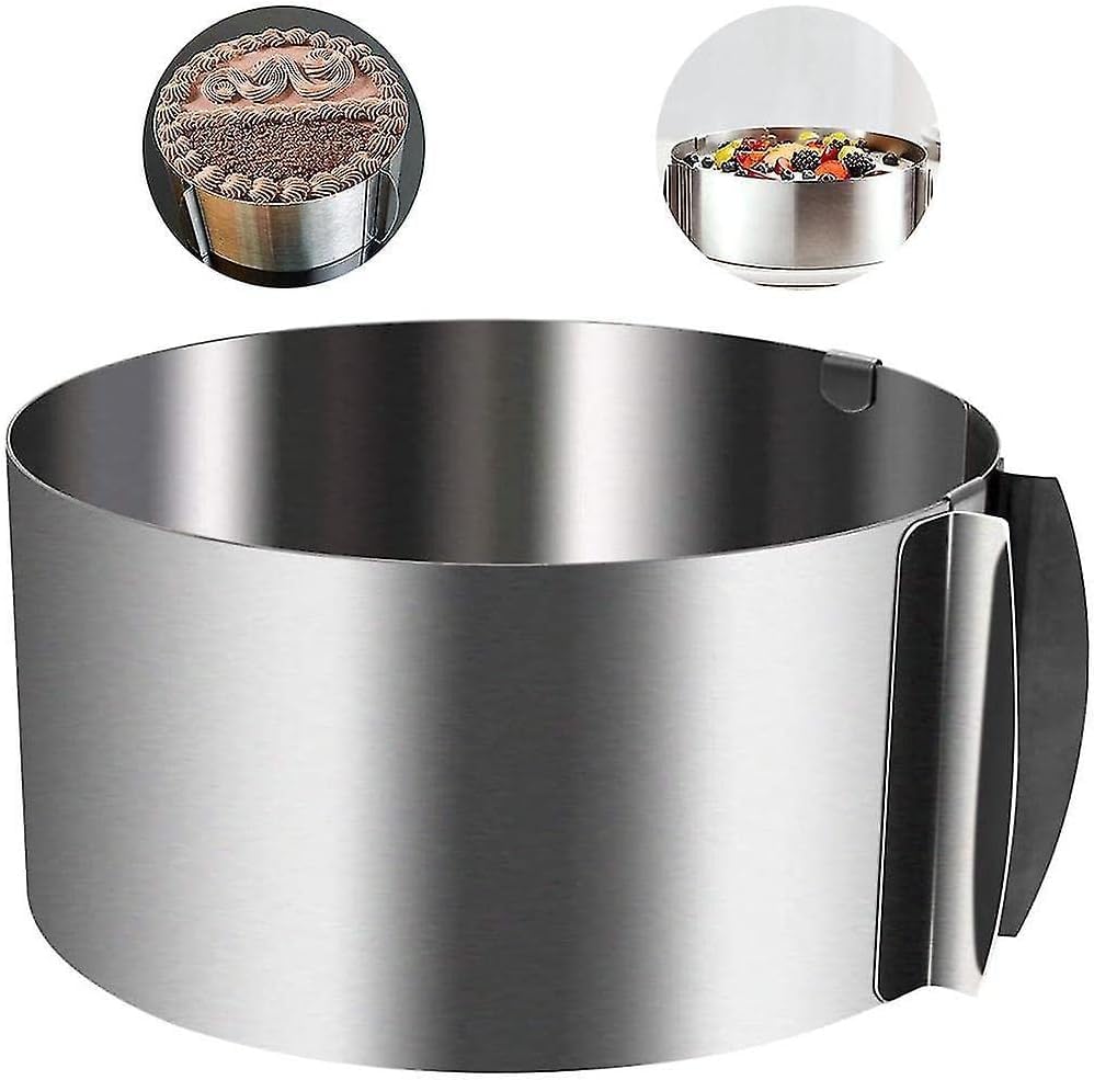 Orret Home Paslanmaz Çelikten Ayarlanabilir Kek Ve Pasta Kalıbı,Ayarlanabilir Kek Çemberi,Ayarlı Ekmek Kalıbı,Pastacılık Ve Dekokrasyon İçin Çelik Paslanmaz Ayarlı Kek Kalıbı
