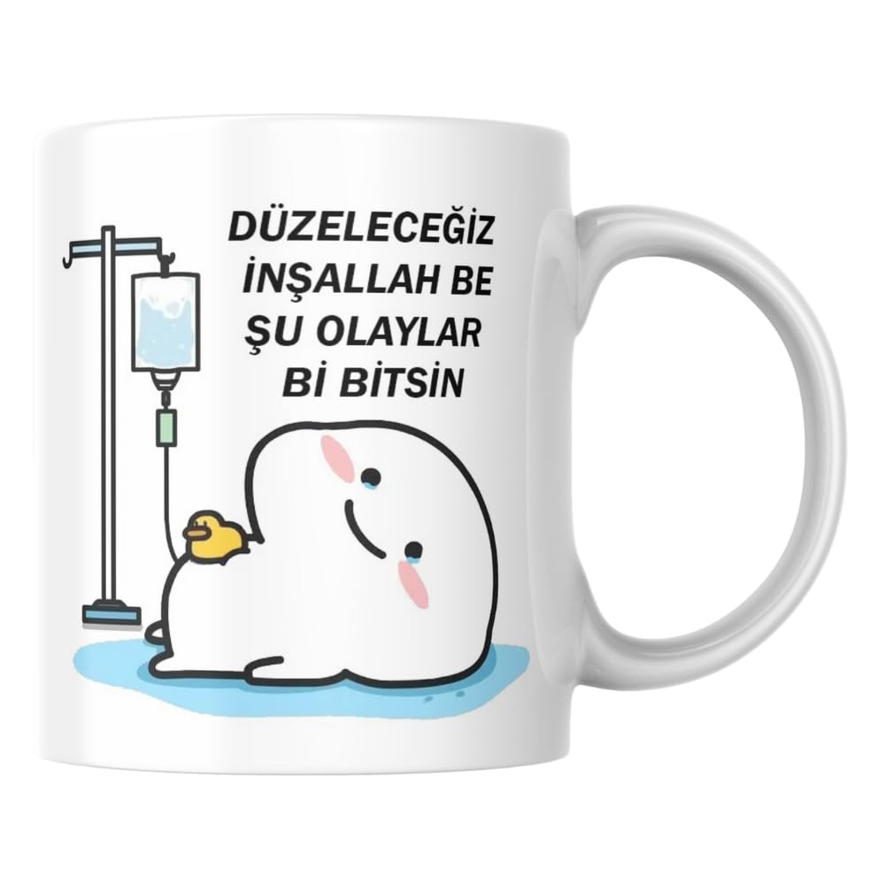 Düzeleceğiz İnşallah Kupa Bardak Komik Yazılı Hediyelik Kahve Çay Kupası