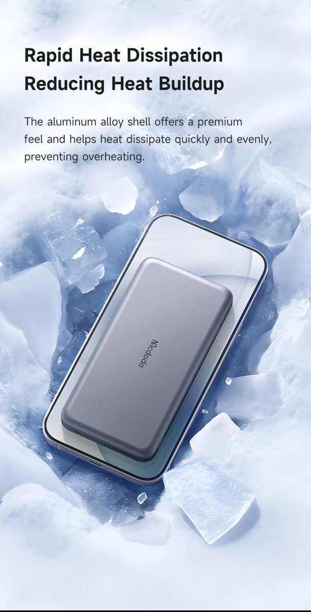 Mcdodo MC-3781 20W 10000MAH Metal Ultra İnce PowerBank Siyah