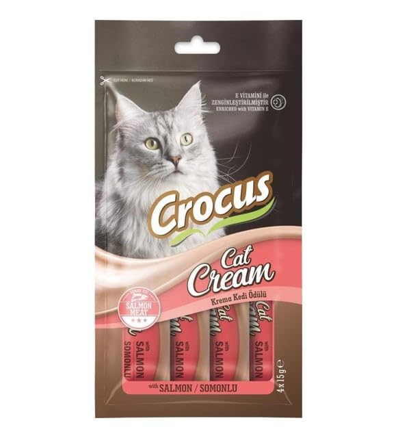 Crocus Somonlu Sıvı Kedi Ödül Maması 15 gr x 4 Adet
