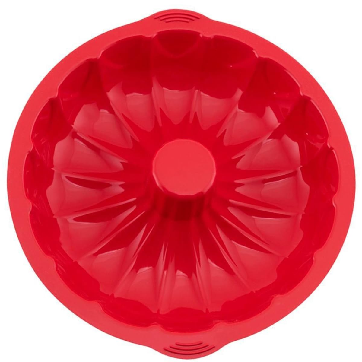 Promosyonca Silikon Kek Kalıbı, Yuvarlak Şekilli, 26 cm (Kırmızı)