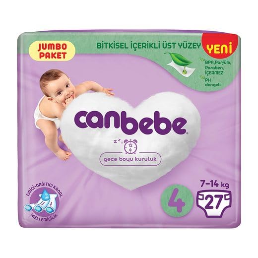 Canbebe Baby Diapers Bebek Bezi, PNM Jumbo Maxi 27x4