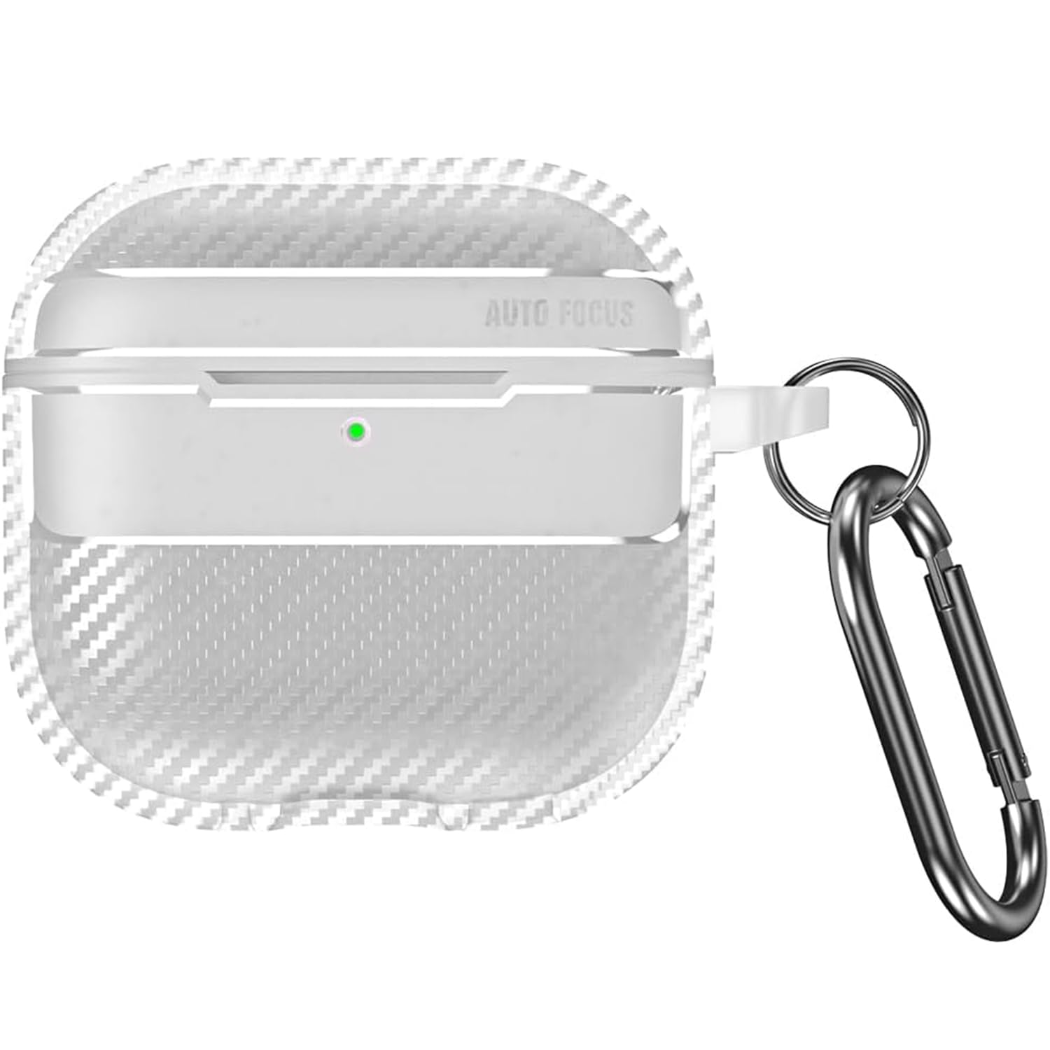 Minesk Airpods ile Uyumlu Fiber Karbon Görünümlü Şeffaf Silikon Kılıf Tam Oturan Mükemmel Kalıp ve Göz Alıcı Şık Tasarım (Airpods 4 2025)