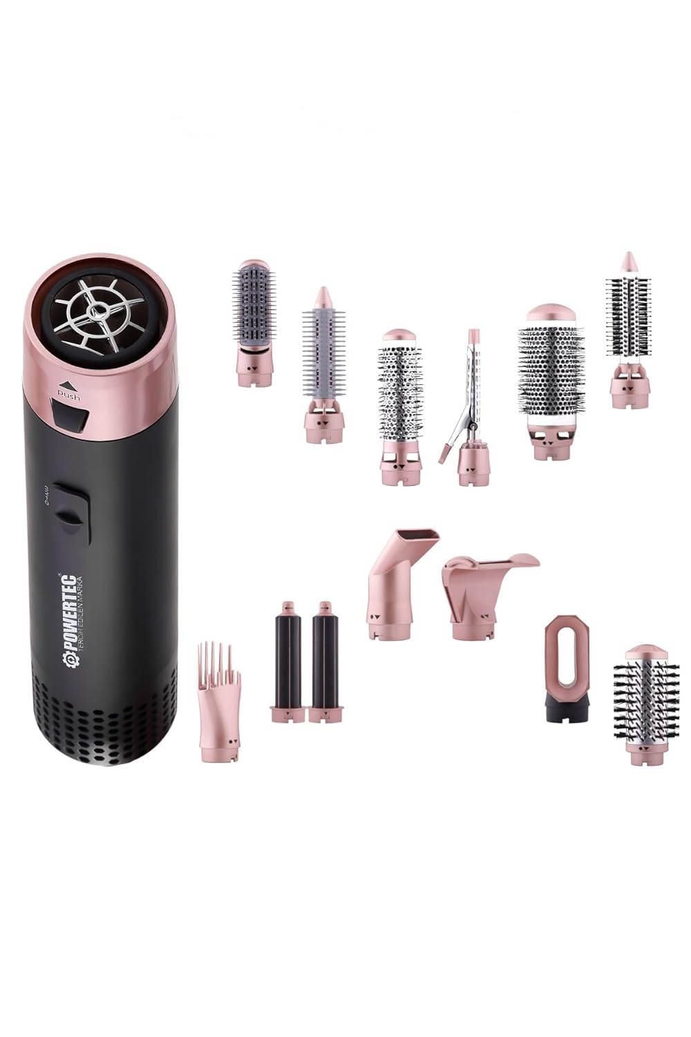 Powertec TR-6666 Ionic Series AirWrap Multi-Styler Saç Şekillendirici & Kurutma 13in1 Profesyonel Set