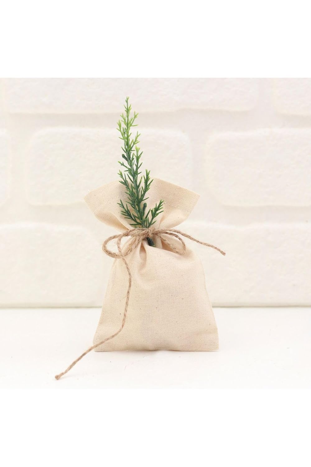 Bimotif Düz Krem Ham Bez Kese, 10X15 Cm 10 Adet