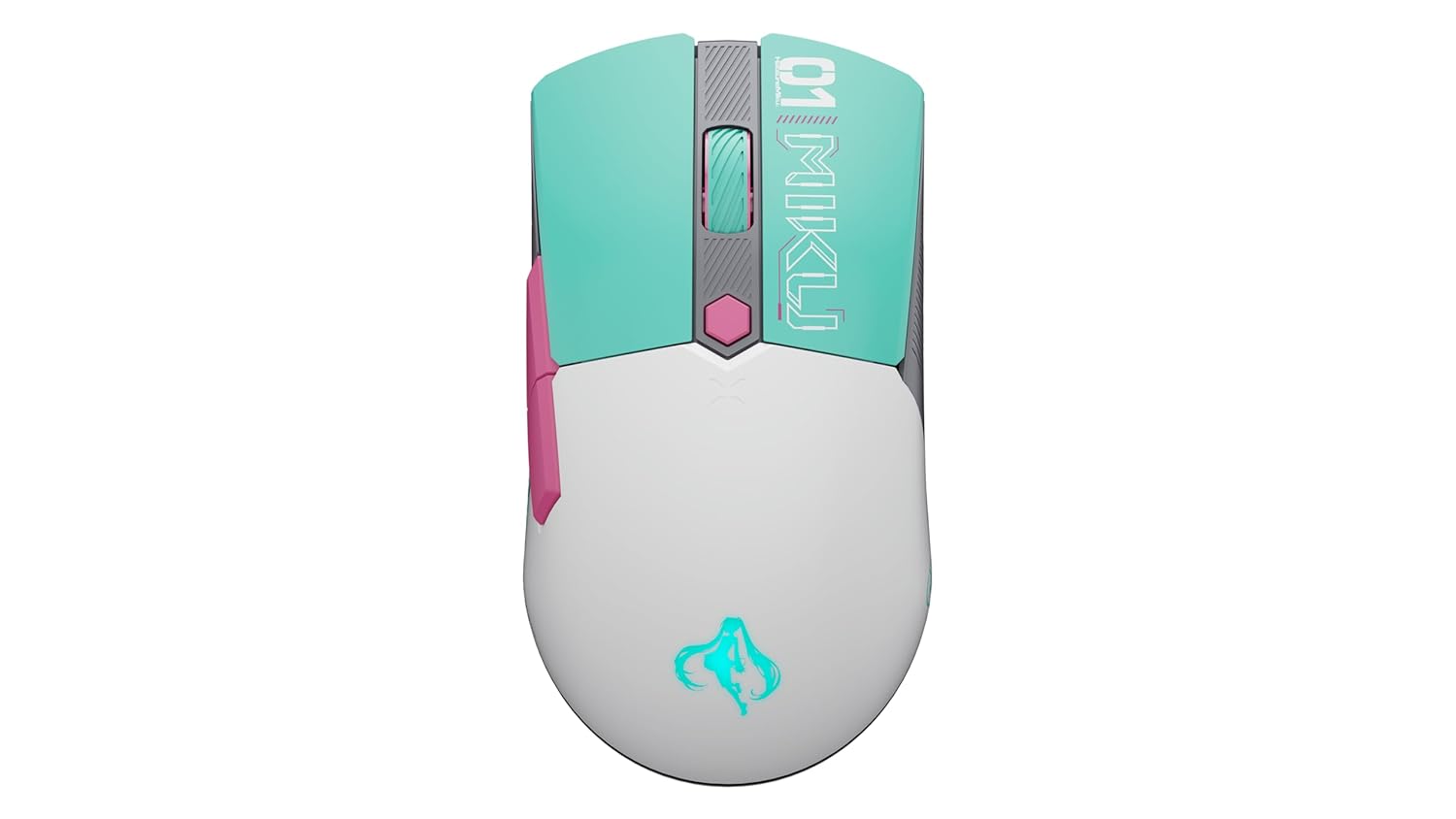 ASUS TUF Gaming Mini Kablosuz Fare Hatsune Miku Edition, Üç Modlu bağlantıya sahip 65 gram Kablosuz Oyun Faresi, 12.000 dpi Sensör, 100 milyon tıklama ömrü anahtarları, PTFE Fare ayakları