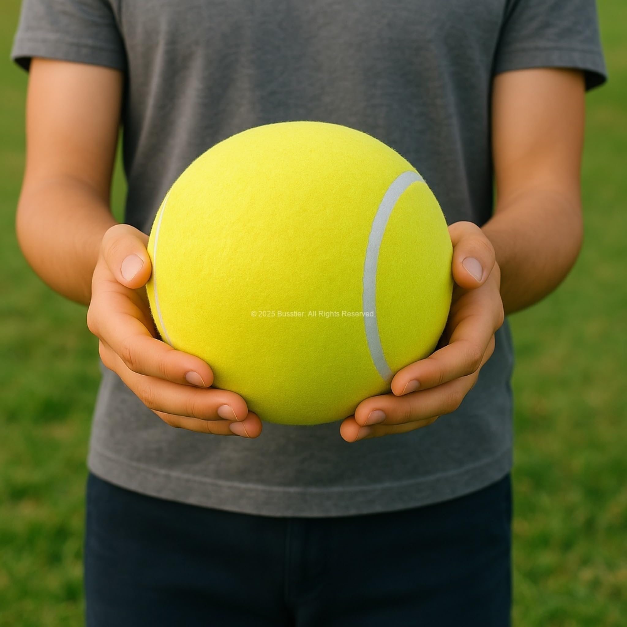 Busstier Dev Tenis Topu 14 cm Köpek Oyuncağı, Büyük Irklar İçin, Dayanıklı, Eğitim Amaçlı, Parlak Renkli, Diş Dostu Malzeme, Dış Mekan Kullanıma Uygun
