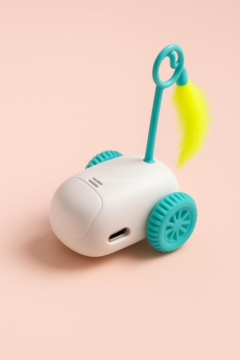 Busstier Şarjlı Fırfırlı Araba Modelli Hareketli Evcil Hayvan Oyuncağı, USB Şarjlı, Otomatik Dönüşlü, Kediler ve Küçük Köpekler İçin İnteraktif Oyuncak, Dayanıklı Eğlence Oyuncağı