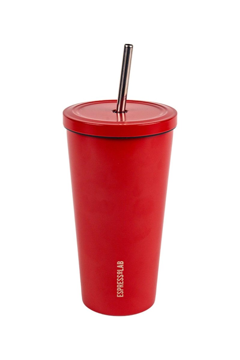 Paslanmaz Çelik Kırmızı Pipetli Mug Termos 500 ml No:80